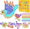 6-Piece Spring Bird DIY Diamond Suncatcher Craft Kit for Kids – Gem Painting Arts and Crafts for Ages 4-12, Spring and Summer Gifts, Home, School, and Party Decor